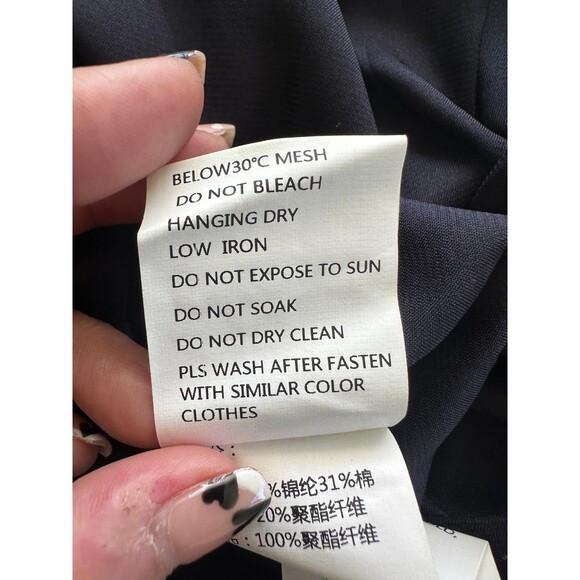 OSERJEP Scallop Eyelet Floral Lace Surplice V Neck Sheath Midi Dress Back Slit S - Picture 7 of 7